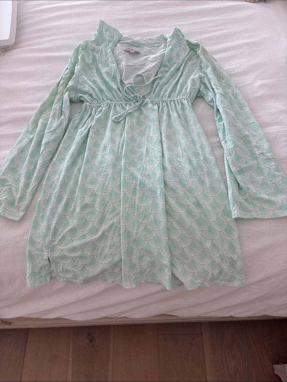 Peter Millar Mint Green & White Patterned Top